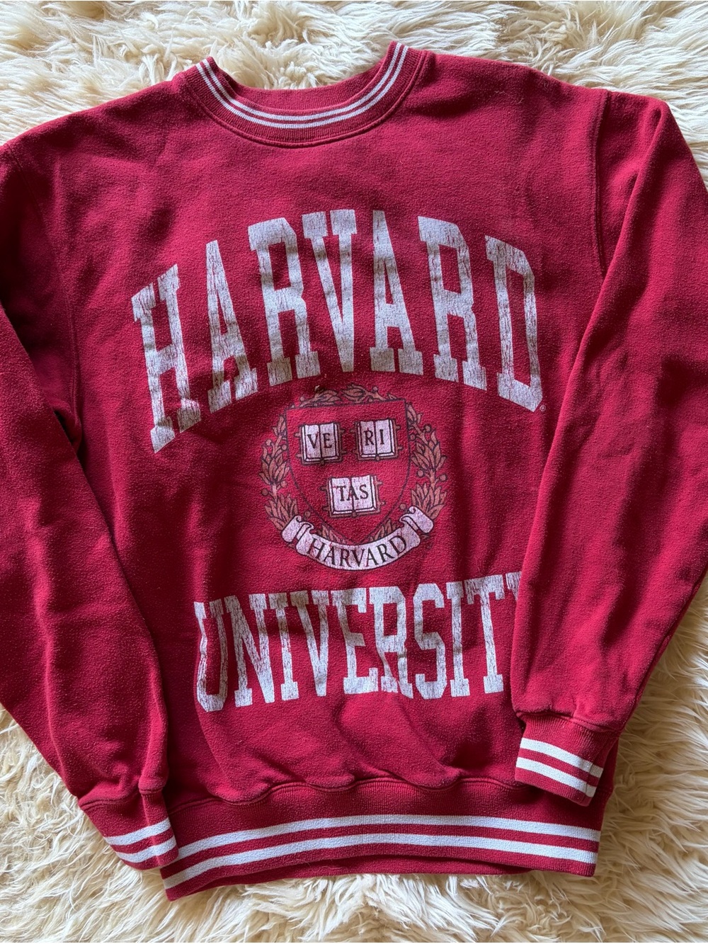 Harvard University Crewneck Sweater Size S Small Red from Harvard Campus Store